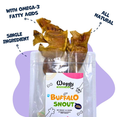 Dehydrated Buffalo Snout - All Natural Treat for Dogs